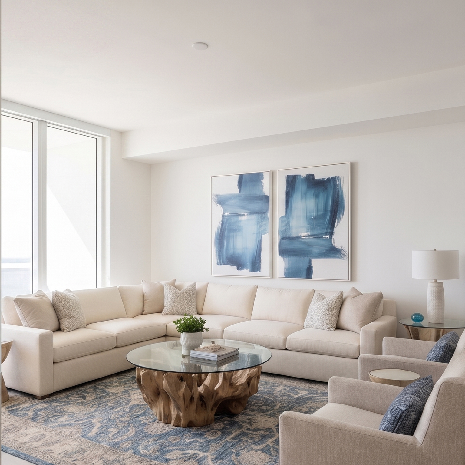 Luxury Tier Living Room Staging